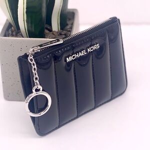 Michael Kors Quilted Coinpouch Small Wallet Black